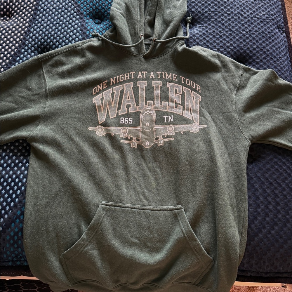 Morgan Wallen One Night At A Time Tour Green Hooded Sweatshirt